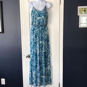 Sold!!! Nordstrom Lush Teal Tropical Maxi Dress